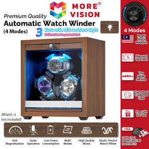Watch Winder Box for Automatic Watches Double Winders Quiet Japanese Motor 5 Rotation Mode Luxury Gift Wood LED High-End