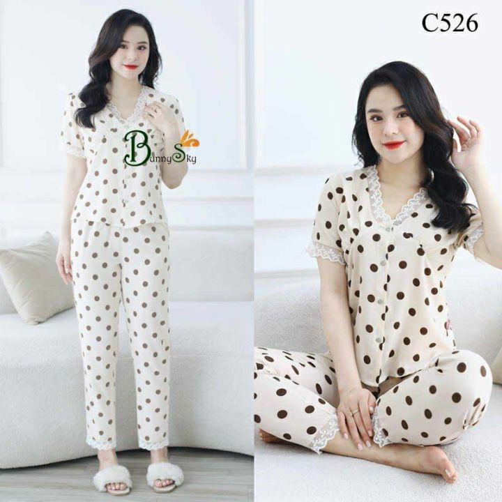 (BunnySky) Quần áo mặc nhà nữ, đồ bộ thiết kế, bộ nữ đẹp chất liệu vải ...