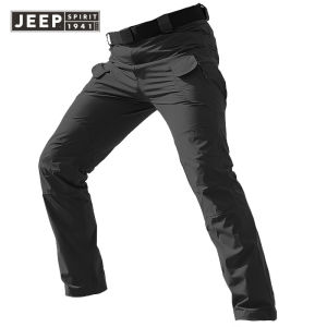 JEEP SPIRIT 1941 ESTD ฤดูร้อนบางๆกลางแจ้งแห้งเร็วกางเกงผู้ชายยุทธวิธีเดินเขาตกปลาเดินป่ากางเกงกันน้ำกันลมยืดหยุ่นแห้งเร็ว