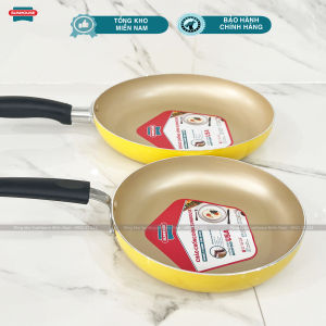 Cặp chảo chống dính 18 cm và 24 cm - Tay cầm nhựa PP chống nóng - SUNHOUSECT18/24
