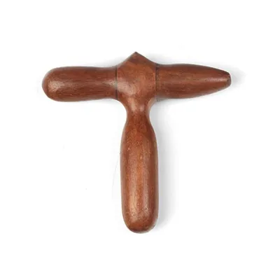 LINSBAYWU Sandalwood Cross Hammer Soreness Relief Trigger Point Reflexology Massager Tool Thai Foot Massage Muscle Relaxation Foot Spa Tool Travel
