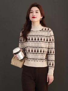 Shipped from China [BIN] Petite Short Sweater for Women Autumn Winter 2025 New High-Waisted Inner Top for Moms Half Turtleneck Knitted Base Shirt