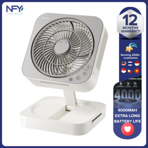 4000mAh USB wall mounted fan wireless desktop remote control home outdoor air circulation kitchen toilet wall non perforated small fan