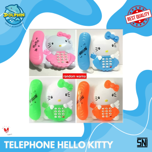 Mainan Telepon Mini Hello Kitty – Mainan Anak Perempuan Lucu Suara Nyata & Belajar Komunikasi