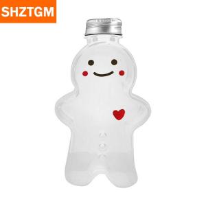 [COD] SHZTGM ถ้วยใส่เครื่องดื่มแบบพกพาสำหรับมนุษย์ขนมปังขิงน่ารักขวดใส่น้ำชานมในครัวของขวัญคริสต์มาสคู่