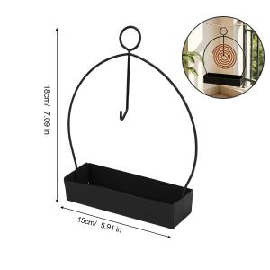 YESPERY Mosquito Coil Tray Metal Hanging Incense Coil Holder with Ash Container