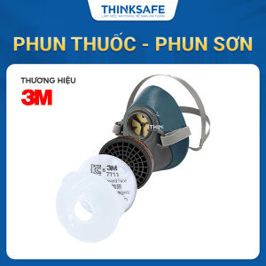 Mặt nạ phòng độc 3M HF52 kèm phin lọc 3301K-100 lọc hữu cơ/ACID phòng độc chống khói chống bụi mịn hóa chất phun sơn xịt thuốc sâu NH3 Chính hãng 3M - Thinksafe