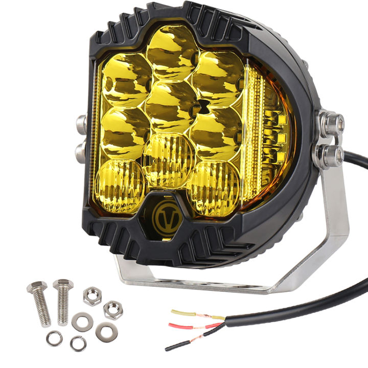 5 inch 50W LED Work Light Pods Spot Flood Combo Beam Fog Lights Off ...