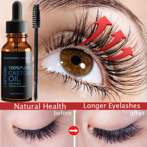 Eyelashes Growth Serum Castor Oil for Eyelashes and Eyebrow Thick Longer Nourishing Enhancer Lash Eyebrow Hair Grower Liquid Pampakapal Ng Kilay at Pilik Mata Beard Original Pure Oil Grower for Men