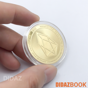Đồng Xu EOS Bitcoin mạ vàng bạc 24k làm đồ lưu niệmtrang trísưu tầm quà tặng khách hàng hội nhóm EOS01