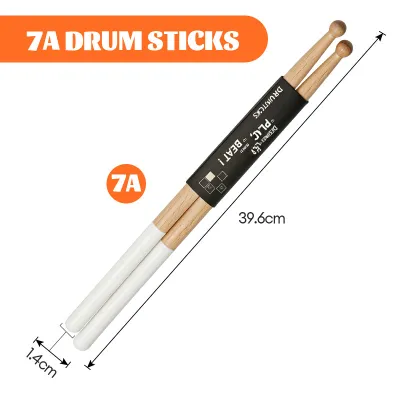 ไม้กลอง 5A/7A ไม้ตีกลอง กันลื่น คุณภาพดี 1คู่ สำหรับมืออาชีพและฝึกซ้อม Drum stick