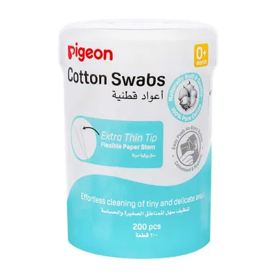 Pigeon (PIGEON) Cotton Swabs Extra Thin Stem (200pcs / hinged case)