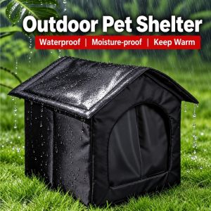 XIAHU Winter Cat House Waterproof Warm Cat Bed Pet Shelter Outdoor Indoor Foldable Small Dog House For Small Pet Supply