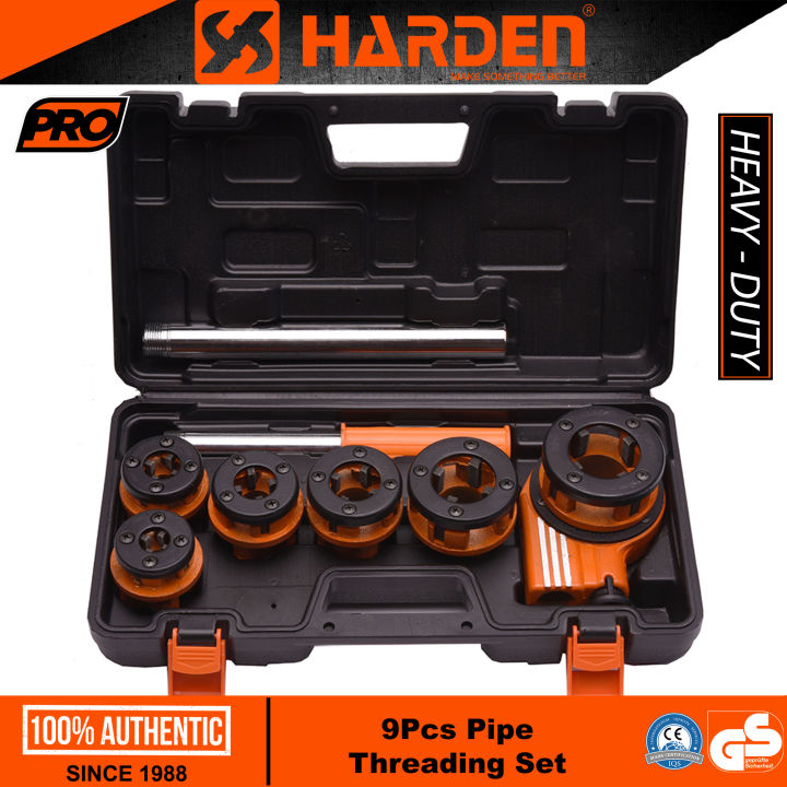 Harden 600871 9Pcs Pipes Threading Set (PROFESSIONAL) manual pipes ...