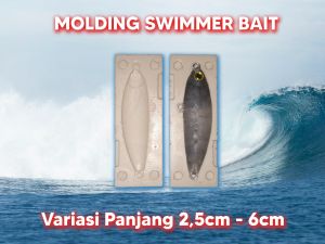 Molding Cetakan Lure Swimmer / Swim Bait Sinking Casting Variasi 25cm - 6cm