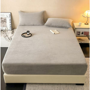Turtle three-piece bedding set Milk Velvet Solid Color Bed Sheet Duvet Cover set Warm comfortable