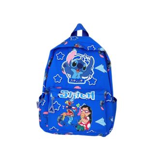MHEW Nylon Stitch Backpack Lightweight Wide Straps Cartoon Daypack Cute Large Capacity Children School Bag