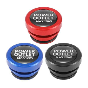 Aluminum Power Socket Plug Cover Caps Car Lighter Outlet Cover Universal Dustproof Caps for Power Port Outlet