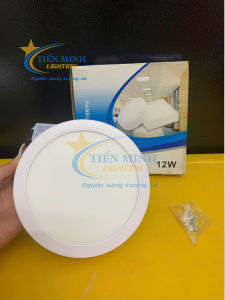 Đèn ốp nổi gắn trần 12W ánh sáng trắng tiết kiệm điện ánh sáng trắng dễ lắp đặt thay thế