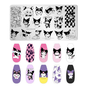 Alat Cap Kuku Seni Kuku DIY Manicure Transfer Template Bunga Kuku Kuku Gambar Stamping Stensil Piring