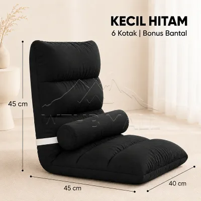 Kursi Lesehan Lipat Sandaran Empuk Tebal Sofa Lantai Tatami Minimalis Tahan Beban 120KG Multifungsi
