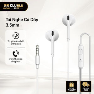 CLUBLU Tai Nghe Có Dây 3.5mm Nhét Tai U74 Có Mic Bass Mạnh Âm Thanh Hay Chơi Game Học Tập Văn Phòng