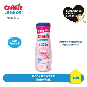 CARRIE JUNIOR Body Powder - Baby Pink Talcum [125G/280G/450G] | Soothing | Smooth & Soft Skin