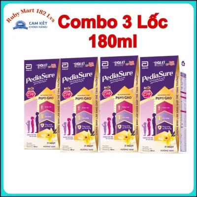 Combo 3 Lốc Pediasure Pha Sẵn 110ml /180ml hương vani ít ngọt