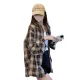 ZD Plaid Shirt Jacket for Women, Spring and Autumn New Style, Summer Thin Long Sleeve Top, Sun Protection Shirt. 