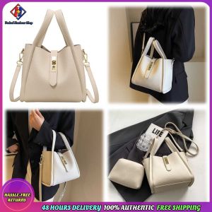 Vodool Bucket Bag for Women Magnetic Closure Basket Bag PU Leather Satchel Bag Handbag