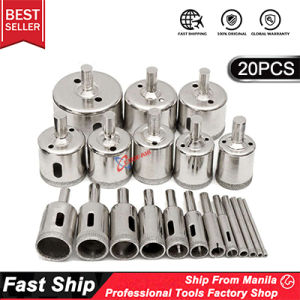 20 Pcs 3-50mm Diamond Drill Bits Set Hole Saw Cutter Tool Glass Marble Granite - intl