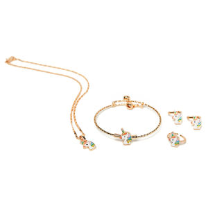 Y043 【COD】 Kalung Anak Perempuan Unicorn Lucu Set Perhiasan Anak Unicorn Titanium Anting Anak Perempuan Unicorn