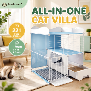 Cat Villa Cat Cage With Toilet Drawer-type Integrated Indoor Large Space Cat House Home Does Not Occupy Space