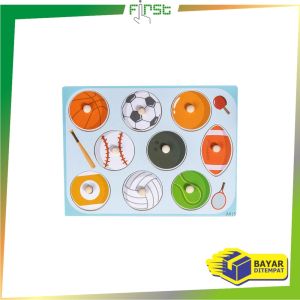 FH-M324 Puzzle Kayu Knob Mainan Kayu Puzzle Angka Abjad Anak / Mainan Edukasi Anak Wooden Puzzle Kayu Animal / Wooden Toys Mainan Balok Kayu Import