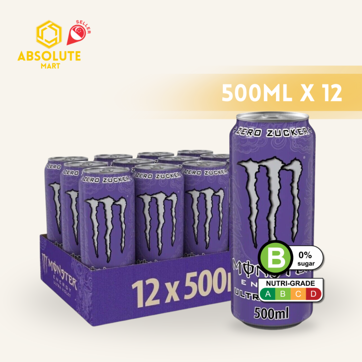 MONSTER ENERGY Ultra Violet ZERO 500ML X 12 (CAN) | Lazada Singapore