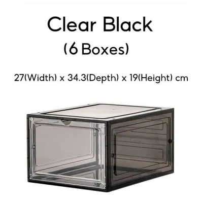 Big Capacity Stackable Magnetic Front Drop Opening Shoes Sneakers Storage Shoe Box