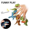 Finger Dinosaur Tricky Tyrannosaurus Model Biting Hand Fidget Jurassic Dino Toy For Children Animal Movable Joints T-Rex Gifts. 