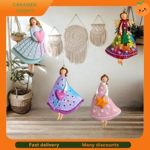 ❣️❣️❣️ 4PCS Set Vintage Angel Hanging Decor Handmade Christmas Ornaments Festive Decor For Xmas Tree Home Office 2026 New Year Gift