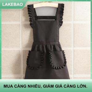 【LAKEBAO】 1 cái phong cách thời trang Hàn Quốc tạp dề công chúa tạp dề vải không thấm nước ăn tạp dề với túi Polyester Tạp dề cho phụ nữ
