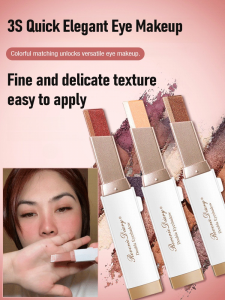 Magic Velvet Dual-Color Eyeshadow Stick/Smooth Blending & Smudge-Proof/Eyeshadow Cream For Daily & Party Makeup/Flawless Lazy Natural Look/All Skin Types & Occasions