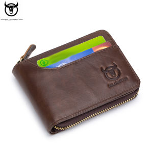 Bullcaptainrfid กระเป๋าสตางค์หนังผู้ชายใหม่กระเป๋าคลัทช์กระเป๋าสตางค์แบรนด์ออกแบบกระเป๋าเงินเหรียญ