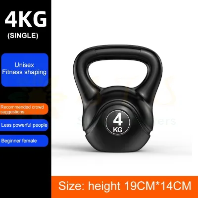 【COD】Kettlebell 4kg/6kg/8kg/10kg(8.8lbs-22.0lbs) Heavy Duty PVC Coated Stylish Design Gym Equipment Elite Workout/Fitness/Gym/Training Weights Kettlebell Cement Kettlebell Sports High Quality Premium Weight Lift Kettle Bell