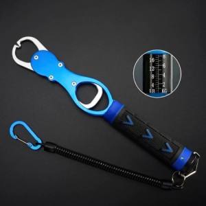 Fishing Lip Gripper With Fishing Plier Hand Grip Portable Aluminum Alloy Gripper With Weight Scale Fishing Accessories