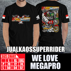 BAJU KAOS DISTRO WE LOVE MEGAPRO