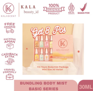 KALA SCENT GET 8 PCS BODY MIST PACKAGE BASIC SERIES SPRAY 30 ML