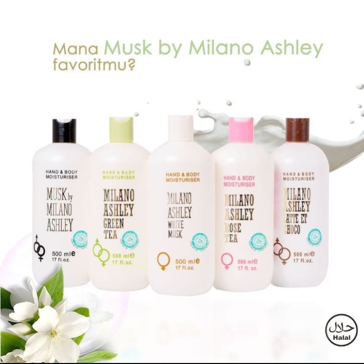 Hand & body moisturiser best sale musk by milano ashley