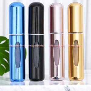 Passport 5ml set 2pcs Spray Atomizer Blue Black Botol Parfum Mini Kecil Botol Kecil Bisa Diisi Ulang Warna Biru Hitam Pink Gold Pasport