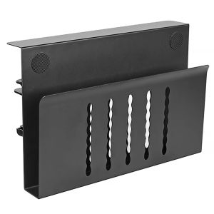 Metal Laptop Holder Desk Side Storage Stand with Pen Holder Under Table Organizer Tray Shelf Rack Bracket for IPad Tablet Office