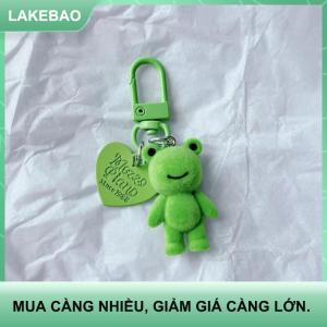 【LAKEBAO】 Dễ Thương 3D đổ xô ếch Keychain đổ xô ít ếch vài điện thoại di động mặt dây chuyền xe Keyring Tai nghe Ba lô quyến rũ túi trang trí nội thất