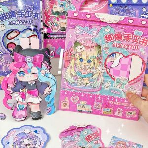 YOUSHI TOP Sách hoạt động Anime Đồ chơi con rối giấy tự làm Thủ công Montessori Búp Bê Giấy ghép di chuyển được Sách Dodo Hoạt hình Đồ chơi sách yên tĩnh Bé gái